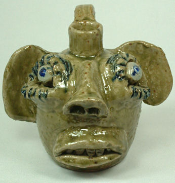 Pottery face jug